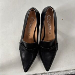 Women Black Pointed Toe High Heels Size 8 Pumps